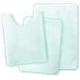 thumbnail image 2 of KriKac Bathroom Rugs – Memory Foam Bath Mat Set for Bathroom, Non Slip Absorbent Velvet - Fast Drying Bath Mats – Bathroom Rug and Contour Rug Set 3 Piece - 20 x 32-17 x 24-19 x 24, Aqua, 2 of 9