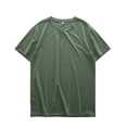 thumbnail image 3 of Camiseta de seda fina de verano de Dukeen para hombre, cuello redondo, manga corta, informal, suave, para fitness, camisetas modal de algodón lisas de gran tamaño, 3 of 5