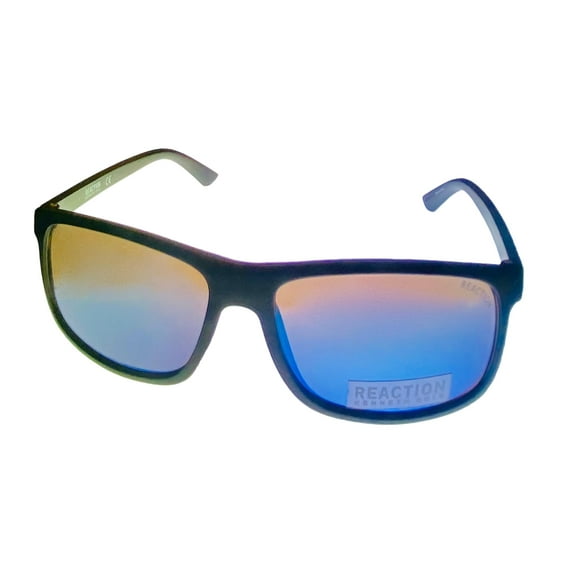 Kenneth Cole Reaction Mens Matte Black Rectangle Plastic Sunglass KC1416. 2X