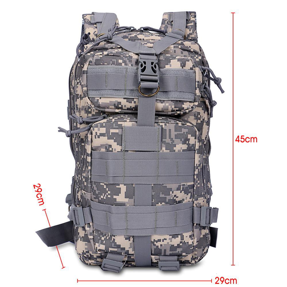 30L Hiking Camping Bag Army Military Tactical Trekking Rucksack Backpack Camo