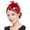 Red, variant on IDALL Fascinators Hats Tea Party Hats Fascinators For Women Tea Party Headband Hat Mesh Feathers Hair Clip For Wedding Cocktail And Church Party Hats Fascinator Headband Beige One Size