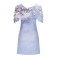 thumbnail image 3 of Robes à Épaules Dénudées pour Femmes Robes d'Été pour Femmes Imprimé Manches Courtes Épaules Dénudées Col Rond Robes Manches Courtes pour Femmes Robes d'Été Courtes pour Femmes, 3 of 5