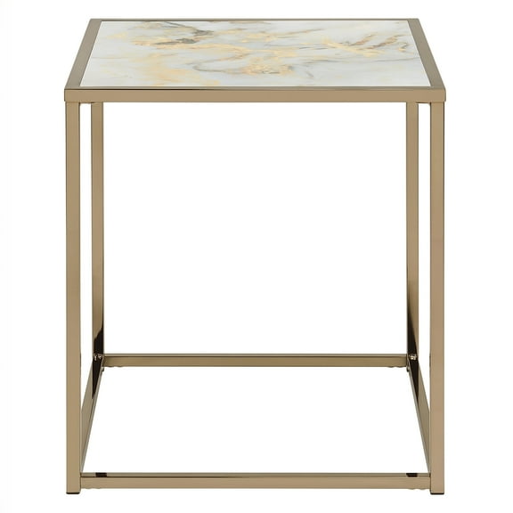 Steve Silver Salvador Contemporary 22" Square End Table, White