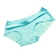 thumbnail image 1 of Jumpingount Mujeres Encaje Borde Panty Transpirable Cintura elástica Banda Chica Calzoncillos que absorben la humedad Ropa interior Ropa interior Cielo azul XXL Jumpingount AP000437-32, 1 of 1