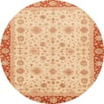 thumbnail image 1 of Ahgly Company Indoor Round Abstract Bright Orange Abstract Area Rugs, 7' Round, 1 of 6