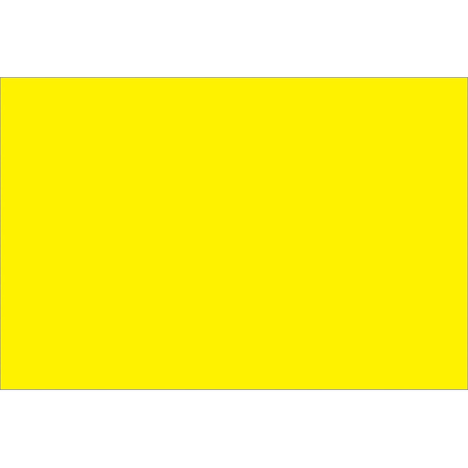 Tape Logic Inventory Rectangle Labels 3' x 4' Fluorescent Yellow 500/Roll DL631L