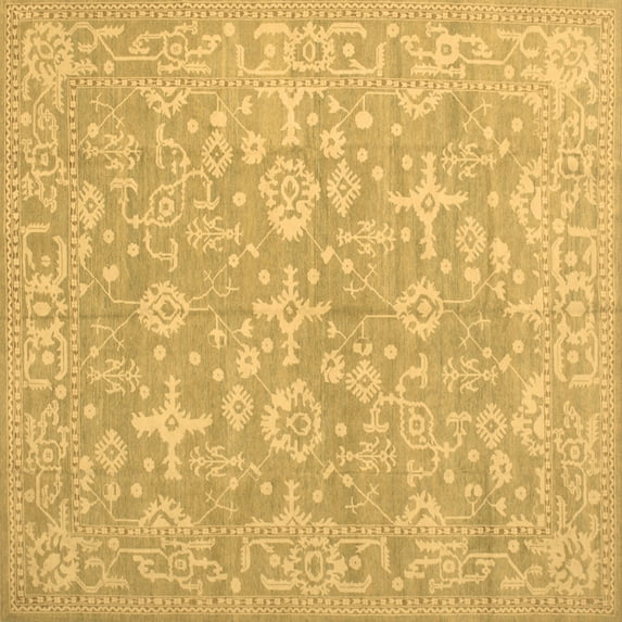 Ahgly Company Indoor Square Oriental Brown Traditional Area Rugs, 8' Square