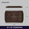 thumbnail image 2 of Circulon Nonstick Bakeware 10-Inch x 15-Inch Cookie Pan, Chocolate Brown, 2 of 9