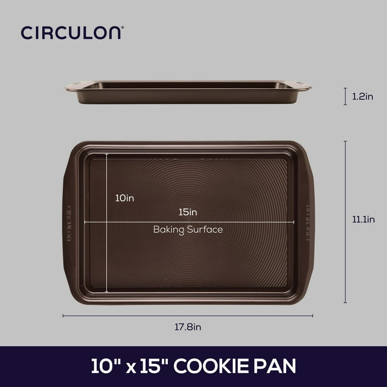 Circulon Nonstick Cookie Pan 10x15 Chocolate Brown photo 2
