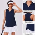 thumbnail image 6 of Pinspark Golf Shirts for Women Sun Protection Tennis Tank Top with Collar V Neck Racerback Athletic T-Shirt Lightweight Workout Tops Sleeveless Yoga Shirt, 6 of 6