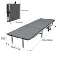 thumbnail image 2 of Happydeer Folding Bed with Comfortable Mattress, 170cm/66.93" Portable Lounge Chair Sleeping Cot With Wheels, Grey, 2 of 7