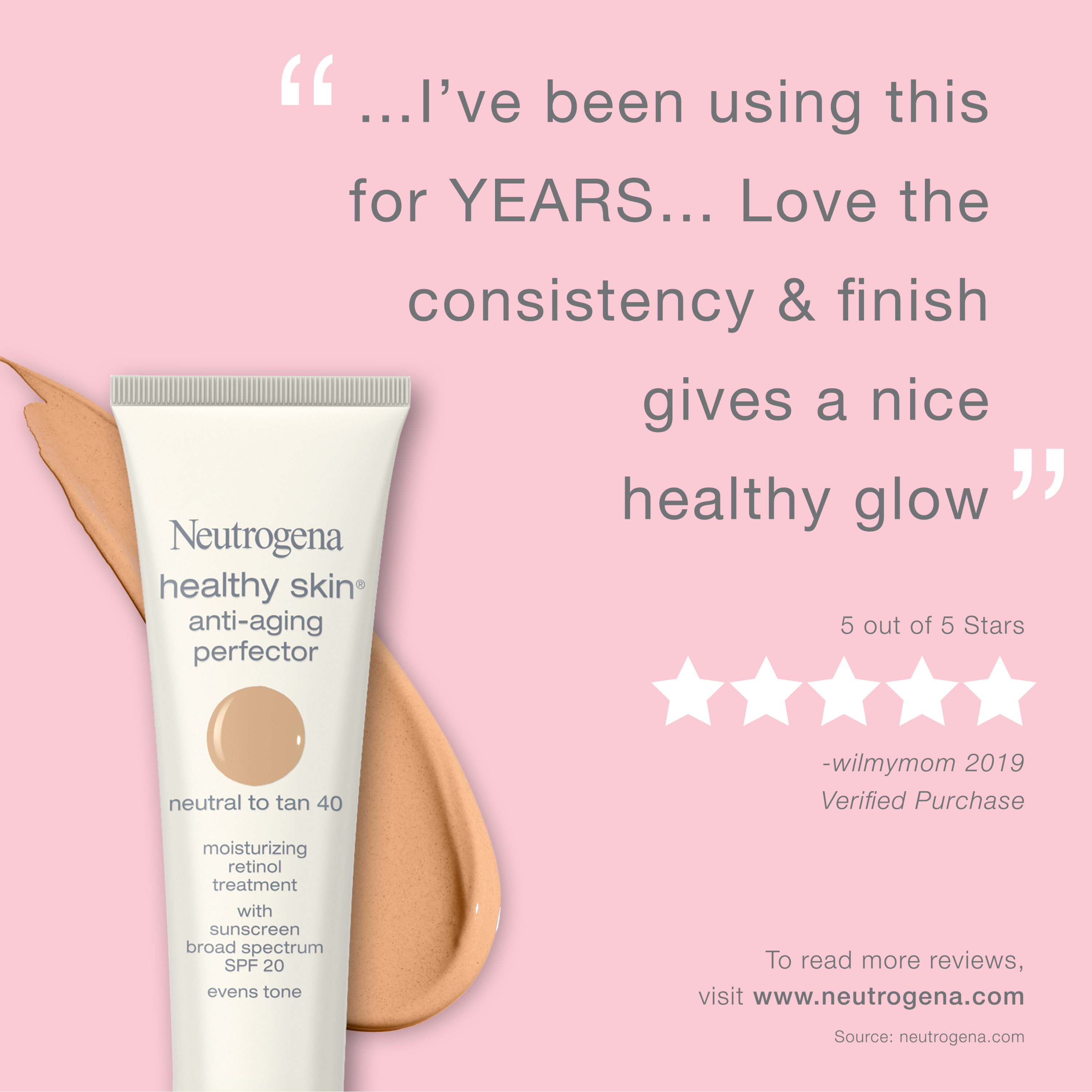 Neutrogena Healthy Skin Anti-Aging Tinted Face Moisturizer, Light/Neutral Skin Care, 1 oz - image 3 of 15