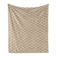 thumbnail image 1 of Brown Mandala Soft Flannel Fleece Throw Blanket, Prehistoric Floral Mandala Art with Repeating Style Motif, Cozy Plush for Indoor and Outdoor Use, 50" x 60", Eggshell and Chocolate, by Ambesonne, 1 of 6