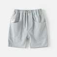 thumbnail image 3 of Shorts for Boys Toddler Boys Summer Solid Color Sport Shorts Casual Thin Breathable Shorts Lounge Shorts Light Blue 2 Years-3 Years, 3 of 3