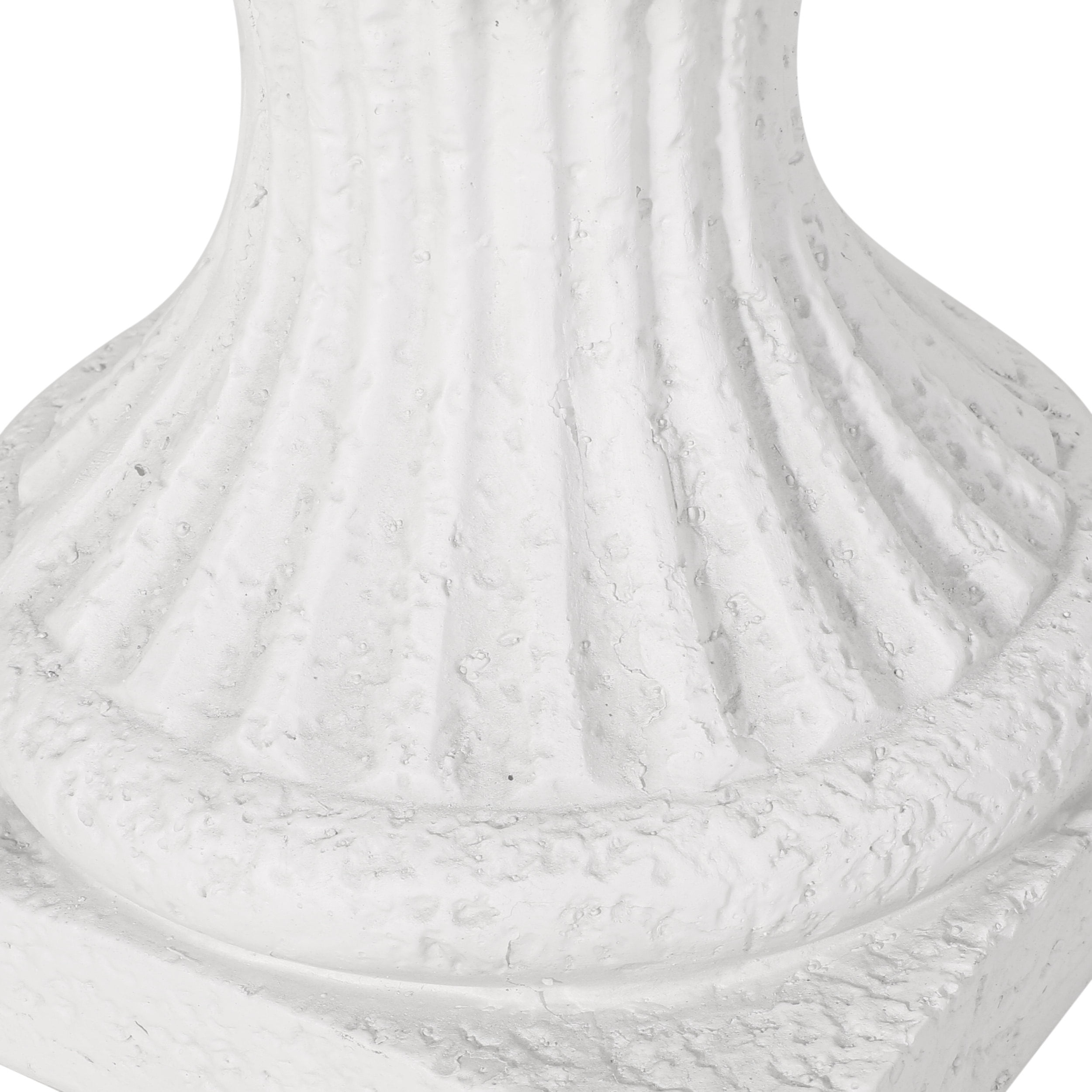 GDF Studio Michaelia Outdoor Garden Lightweight Concrete Urn Planter, Antique White