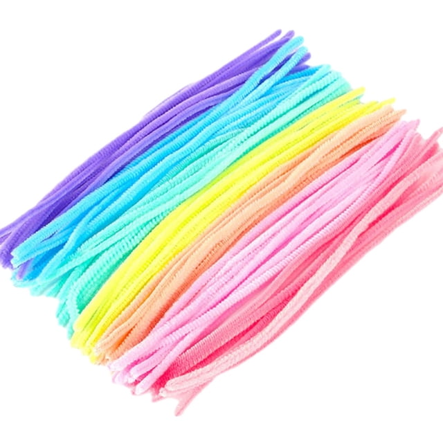 100 Piezas De Limpiadores De Tuberías De Tallos De Chenilla De Felpa Para Hacer Ramos, Decoraciones Coloridas