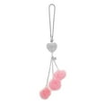 thumbnail image 2 of WEUVEB Heart Car Accessories Pink Alloy Crystal Plush for Hanging Stylish Design, 2 of 8