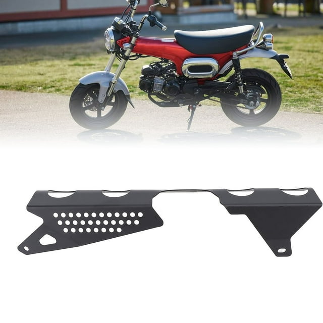 Motorcycle Chain Protector, Long Lifespan Motorcycle Chain Guard High Hardness Stainless Steel for DAX125 ST125 2022-2024 Black,Stainless Steel Color