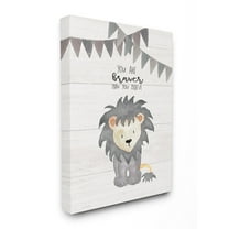 Stupell You Are Braver Lion Wall Art canvas wrapped - 24 x 30