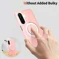 thumbnail image 6 of Dteck Magnetic Case for Samsung Galaxy A26 5G,Shockproof Matte PC Case Compatible with Mag Safe Ring Holder Kickstand Silicone Bumper Cover for Galaxy A26 5G,Pink, 6 of 6