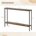 thumbnail image 3 of Gymax Table Console d'Entrée Étroite de 44 Pieds' avec Tablette et Deux Trousses Anti-Basculement, Brun et Noir, 3 of 10