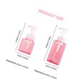 thumbnail image 2 of PAMINGONO 2Pcs Simple Stylish Pink Travel Bottle Mousse Bubble Flask Refillable Container, 2 of 7