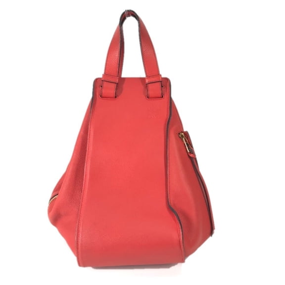 Pre-Owned LOEWE 387.30.N60 Hammock 2-Way Shoulder/Handbag, Leather, Women's, Red (Good)