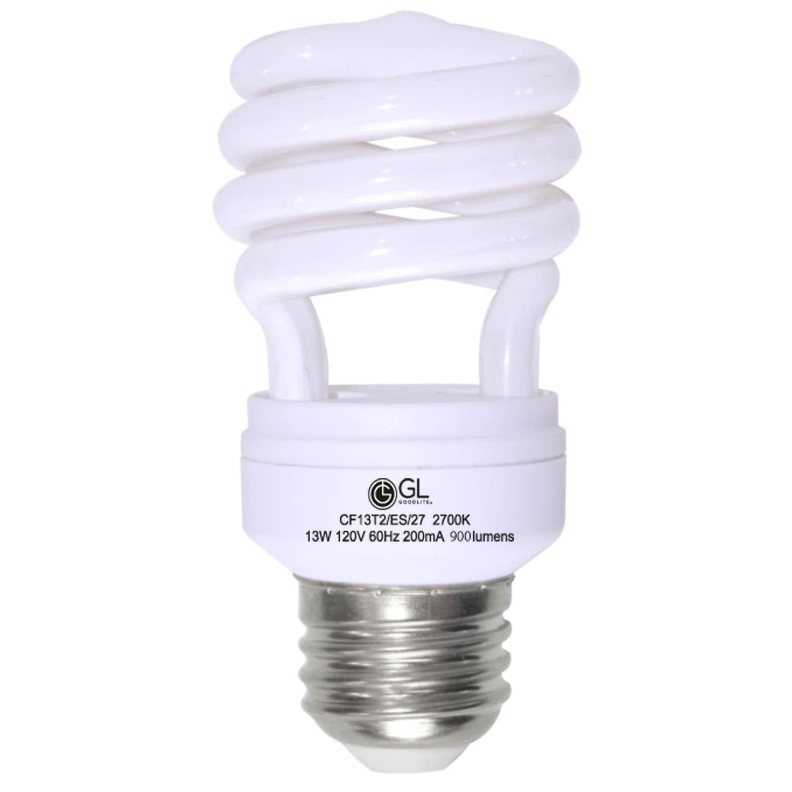 2 Pack Energy Saving CFL Bulb 40w 2700K 60 Hz Warm White