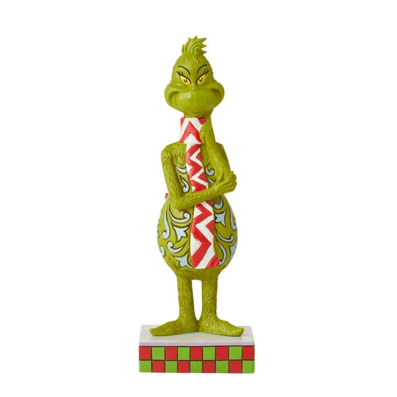 Enesco Grinch by Jim Shore Grinch with Long Scarf, Figurine, 9 Inch, Multicolor