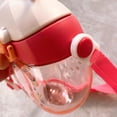 thumbnail image 4 of Children‘s Donut Plastic Kettle Rope Pupils Cup Cute  Kindergarten Drinking Straw Cup Blue, 4 of 8