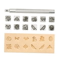 thumbnail image 1 of 12 Pcs Leather Stamping Tools Sets, Different Shape Pressing Punch Sets, Quality Animal and Plant, 1 of 9