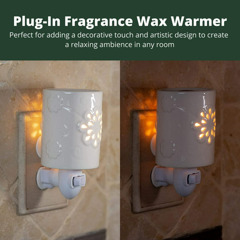 Dawhud Direct | Plug-In Fragrance Wax Melt Warmer (Floral Swirl)