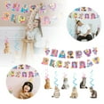 thumbnail image 5 of Cat Themed Party Hanging Swirls Banner for Birthday Celebration Event & Party Supplies, 5 of 6