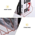 thumbnail image 2 of Golden Iron Art Magazine Rack for Home Storage Strong and Durable Heart Shape 1pc, 2 of 9