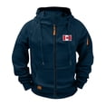thumbnail image 1 of Dvprdro Jackets for Men Cargo Solid Color Multiple Pockets Sports Ditness Training Raglan Long Sleeved Hooded Casual Jacket, 1 of 6