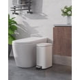 thumbnail image 7 of 2.6 gal Stainless Steel Trash Can with Lid, 10 L Slim Garbage Can for Bedroom Bathroom, Small Step-on Metal Trash Bin with Inner Bucket, Rear Handle, Soft Close Lid, 7 of 7
