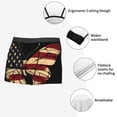 thumbnail image 5 of Rateoe Patriotic USA Butterfly Art Mens Boxer Briefs Poly Spandex Performance Boxer Briefs Underwear Hem Boxer Briefs - Large, 5 of 8