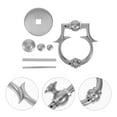 thumbnail image 1 of Raindrops 1Set Stylish European Silver Door Knocker Replacement Kit Clear Sound Front Door Handle, 1 of 8