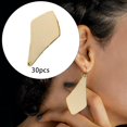 thumbnail image 3 of 30x Pendientes de sin terminar Rebanadas de agujeros Discos de para etiquetas Fabricación de pendientes Colgantes A Soledad Pendientes en blanco, 3 of 7