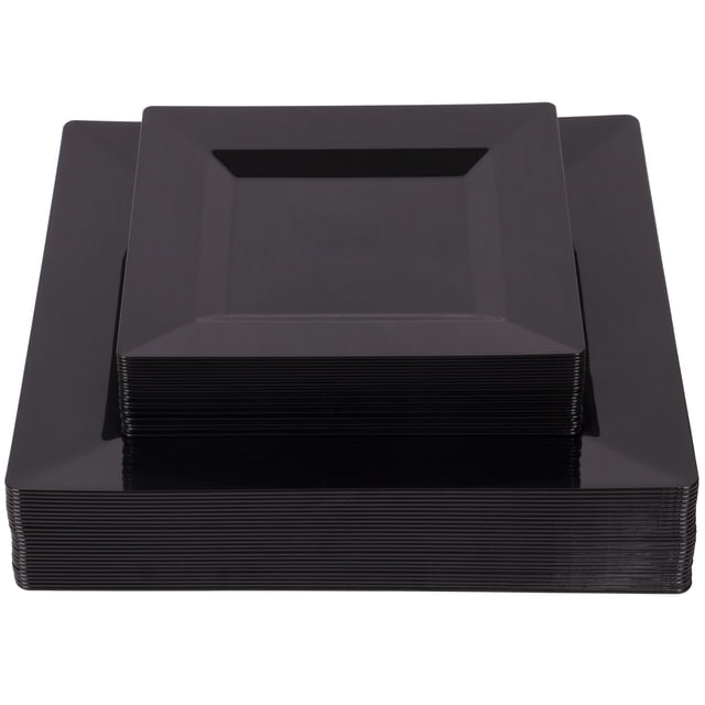 50 Platos Desechables De Plástico Cuadrados Elegantes Berry Hip PLSQ01