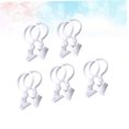 thumbnail image 6 of OUNONA 10Pcs White Shower Curtain Clips Easy Install Curtain Clasp for Drapes and Curtains, 6 of 8