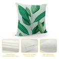 thumbnail image 4 of COMIO  Tropical Leaves Throw Pillow Covers, Decorative Burlap Square Outdoor Cushion Cover Pillow Case for Car Sofa Bed Couch, 4 of 5