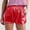 Red, variant on Shorts for Women's Shorts Shiny Metallic Elastic-Waist Dancewear for Women Flared Party Bottoms Ideal for and Nightlife Red M