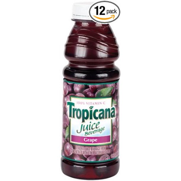 12 PACKS Tropicana Grape Juice, 15.2Ounce Bottles