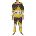thumbnail image 3 of Fotbe Smiling With Sunglasses Pijama de Hombre con Estampado de Manga Larga, Conjunto de 2 Piezas, Ropa de Dormir Suave y Cómoda con Bolsillos-Medium, 3 of 7
