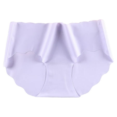 

JFY Women Briefs Comfortable Excellent Elasticity Ice-silk Seamless Mid Waist Ladies Underwear for Daily