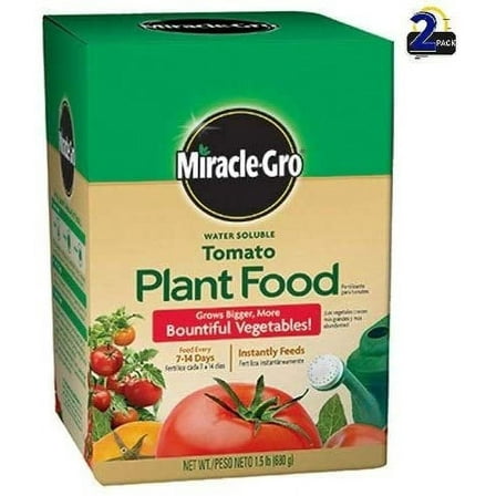 Miracle-Gro Tomato Plant Food, 1.5-Pound Tomato Fertilizer Pack of 2