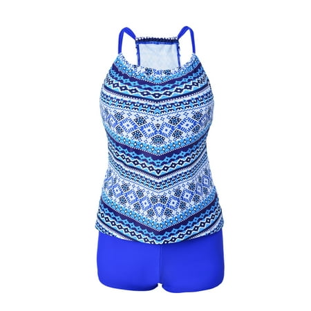 - Plus Size Women's Floral Tankini Swimsuit Push Up Padded Bikini Set Swimwear Bathing Suit,S-XXXL