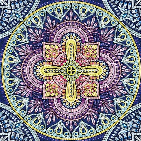 5D DIY diamond art painting kit, ethnic pattern special shape diamond canvas, that can relieve stress and relax and can be used for home wall decoration
