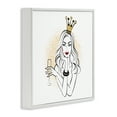 thumbnail image 4 of Stupell Industries Princess with Champagne Novelty Painting White Framed Art Print Wall Art, 17 x 17, 4 of 10